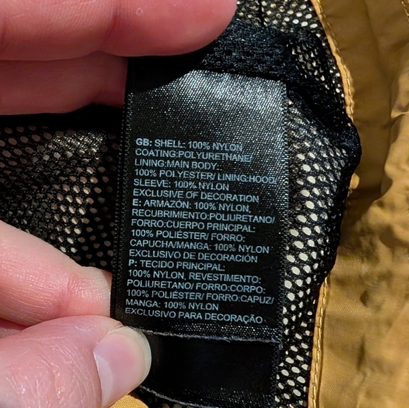 The North Face Mustard Yellow and Black Hooded Dryvent Antora Rain Jacket - 4T - Picture 8 of 12